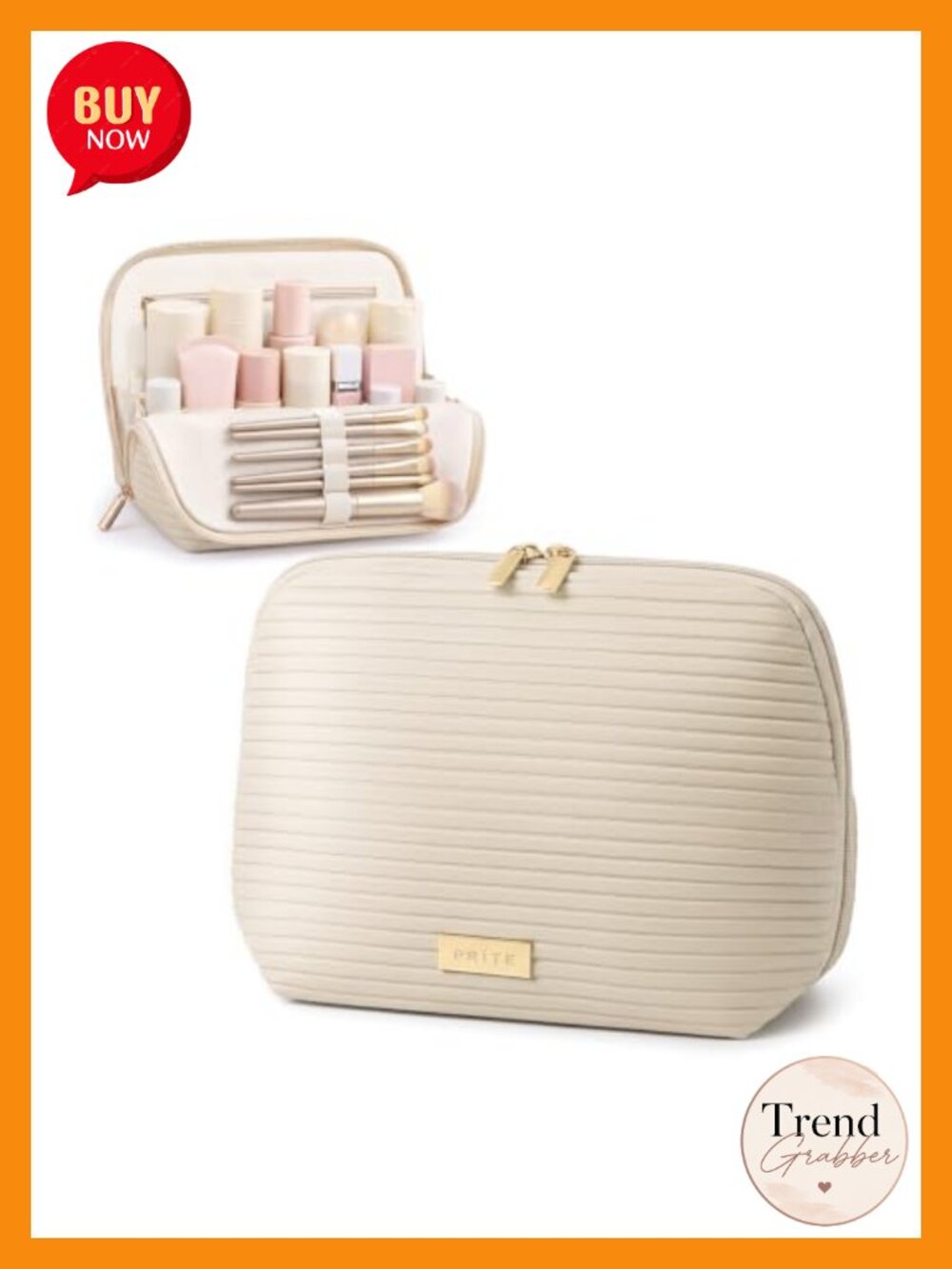 Travel Makeup Bag Standing Toiletry Organizer Waterproof Cosmetic Case Women